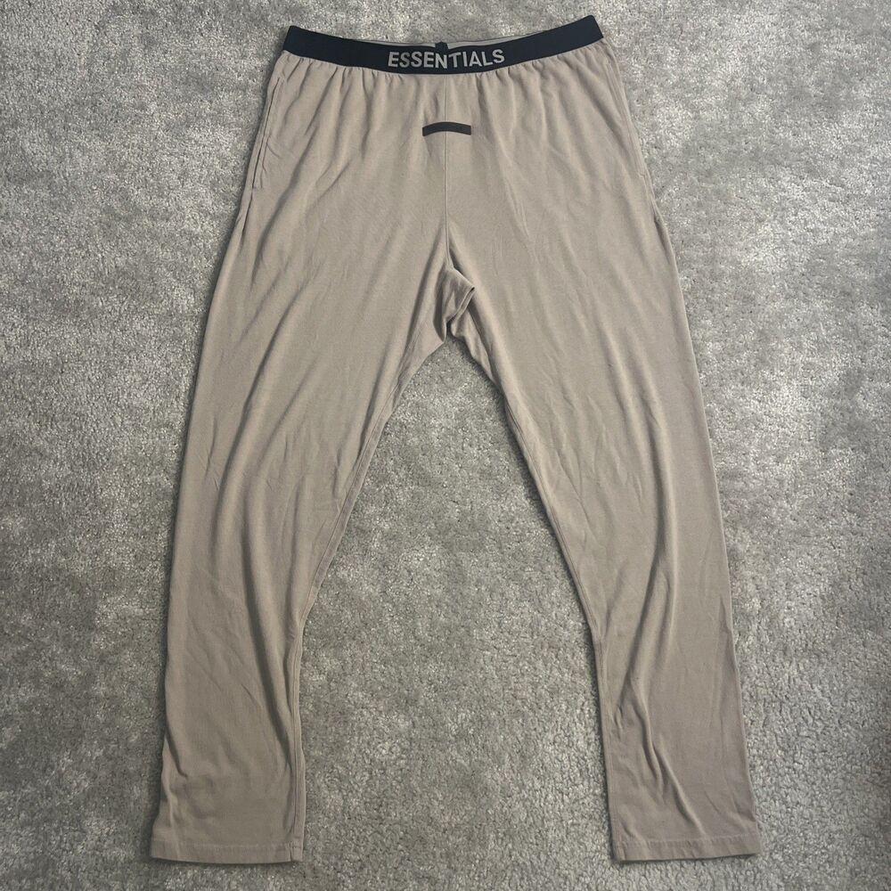 Fear Of God ESSENTIALS Men’s Light Pajama Pants Tan Brown Sz XL